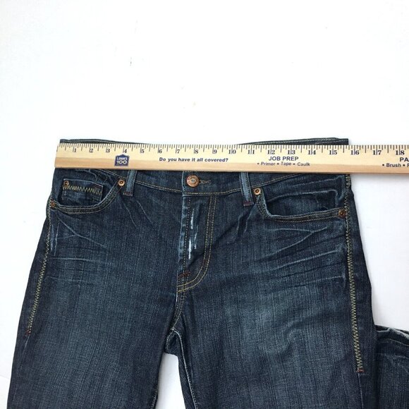 David Kahn Women's Jeans Flare Leg Distressed Low Rise Size 28 Length 35" - Picture 4 of 10